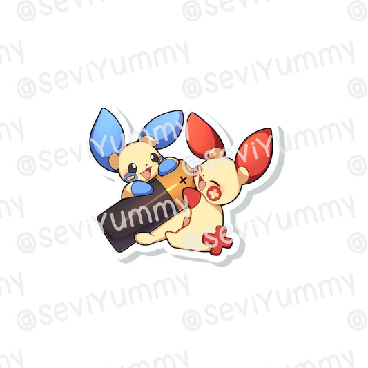 Plusle Minun Sticker