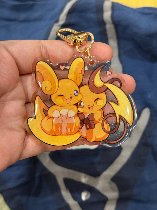 Raichus 2.5" Acrylic Keychain | Double Sided Glitter Epoxy