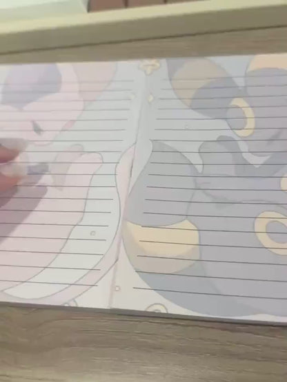 Umbreon / Espeon Memopad, NotePad, School Supplies, Scrapbooking, Journaling