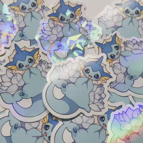 Cute Eeveelution with Baby Eevee Sticker