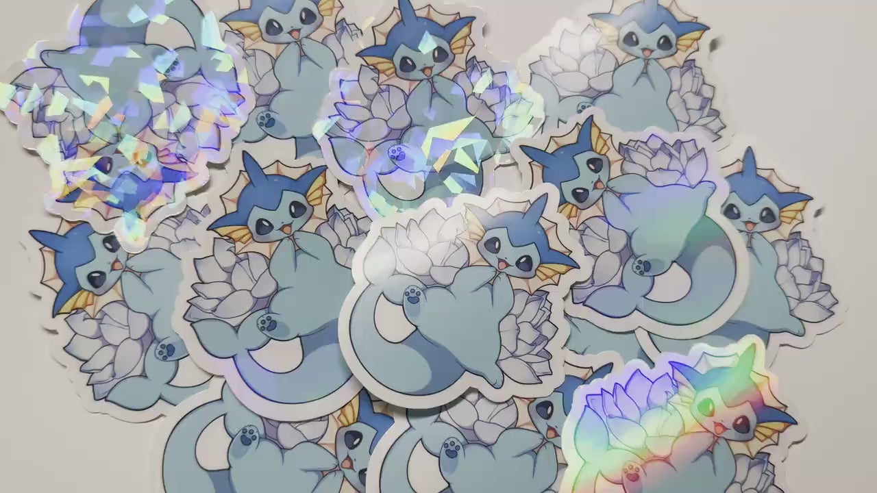 Cute Eeveelution with Baby Eevee Sticker