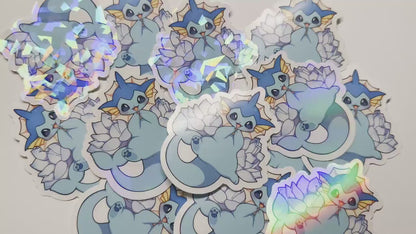 Cute Eeveelution with Baby Eevee Sticker