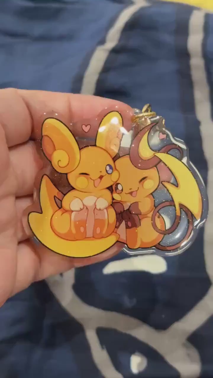 Raichus 2.5" Acrylic Keychain | Double Sided Glitter Epoxy