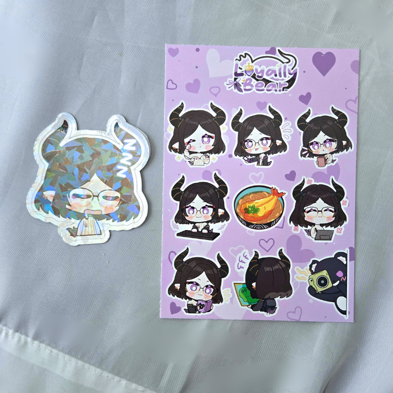 LoyallyBear Vinyl Sticker Sheets / Individual Stickers